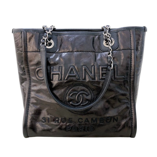 CHANEL Deauville PM Aged Calfskin Shoulder Bag - Timeless Elegance