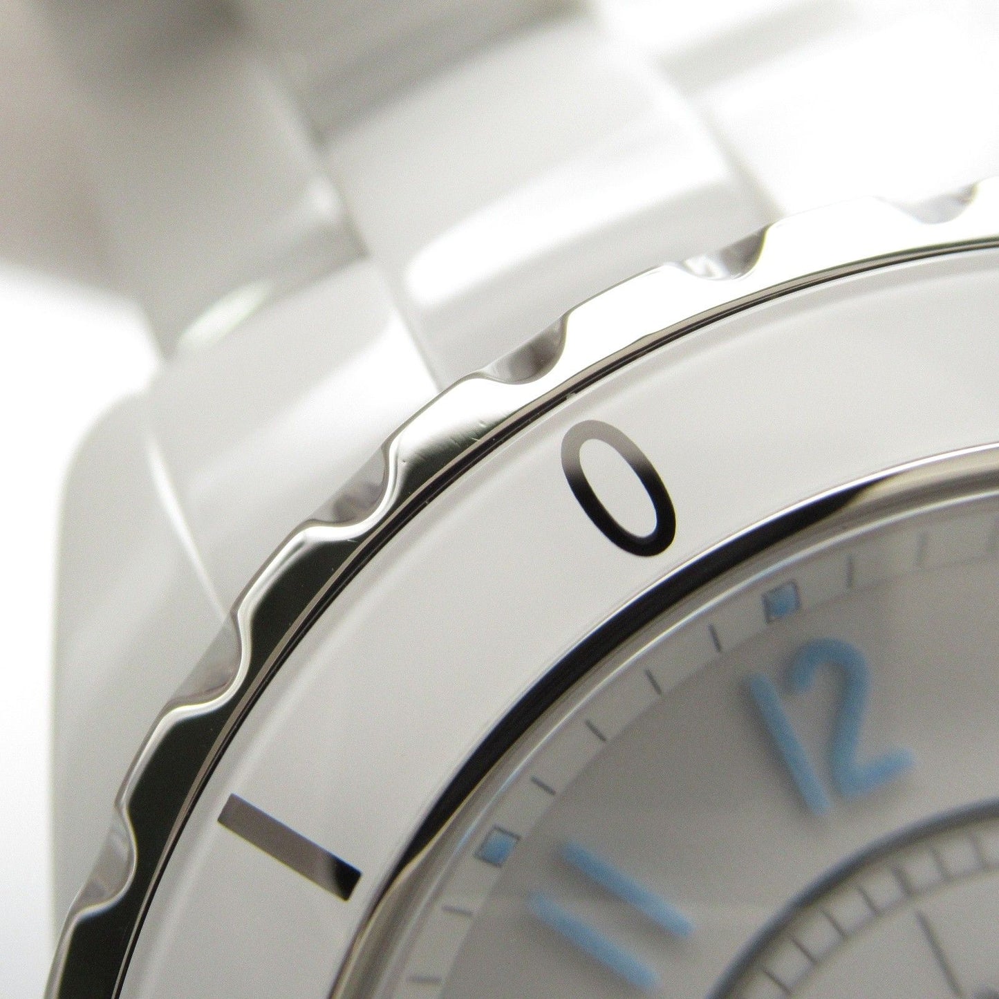 CHANEL J12 Blue Light Automatic Watch H3827 - White Ceramic