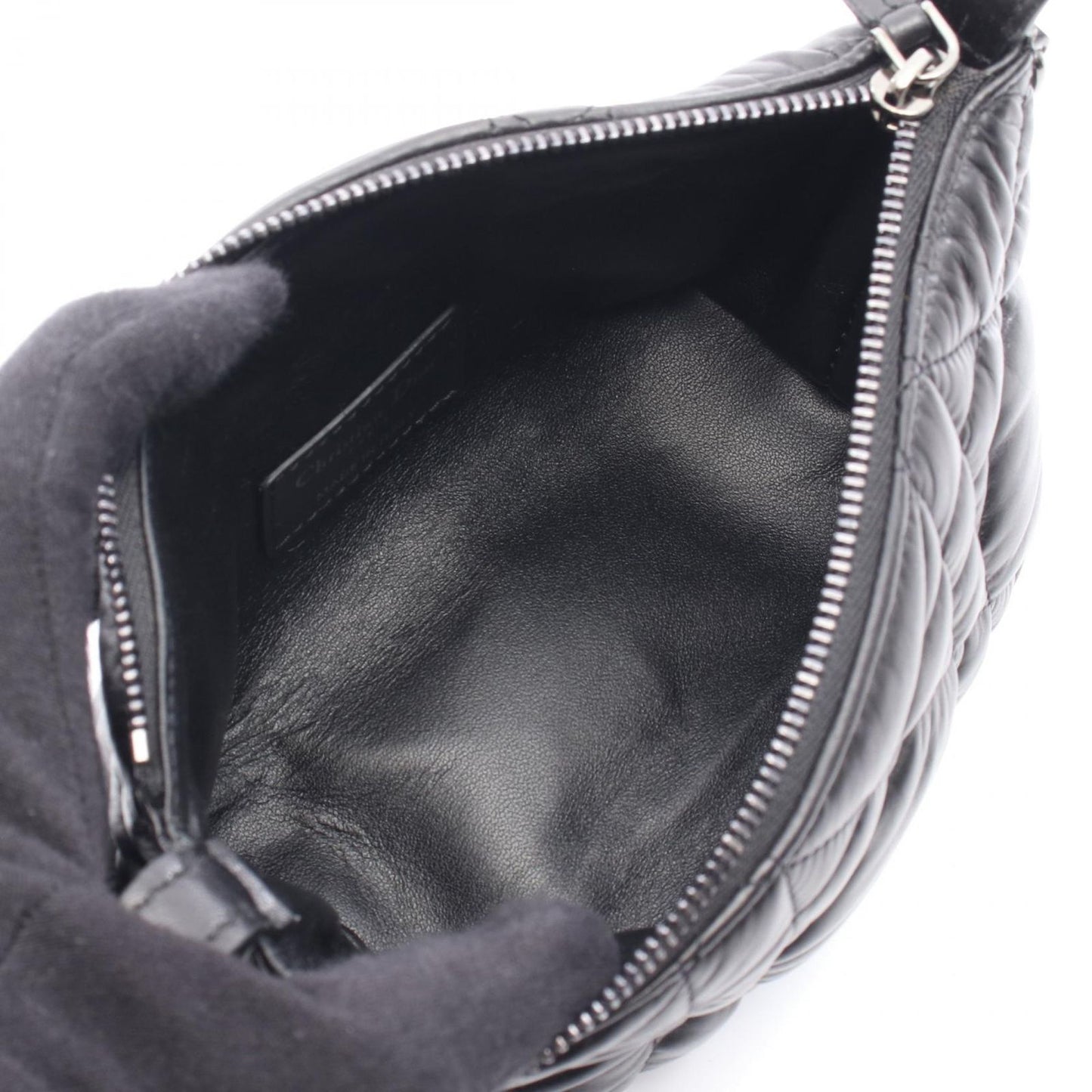 Dior DIORTRAVEL Small Nomad Pouch in Black Cannage Leather