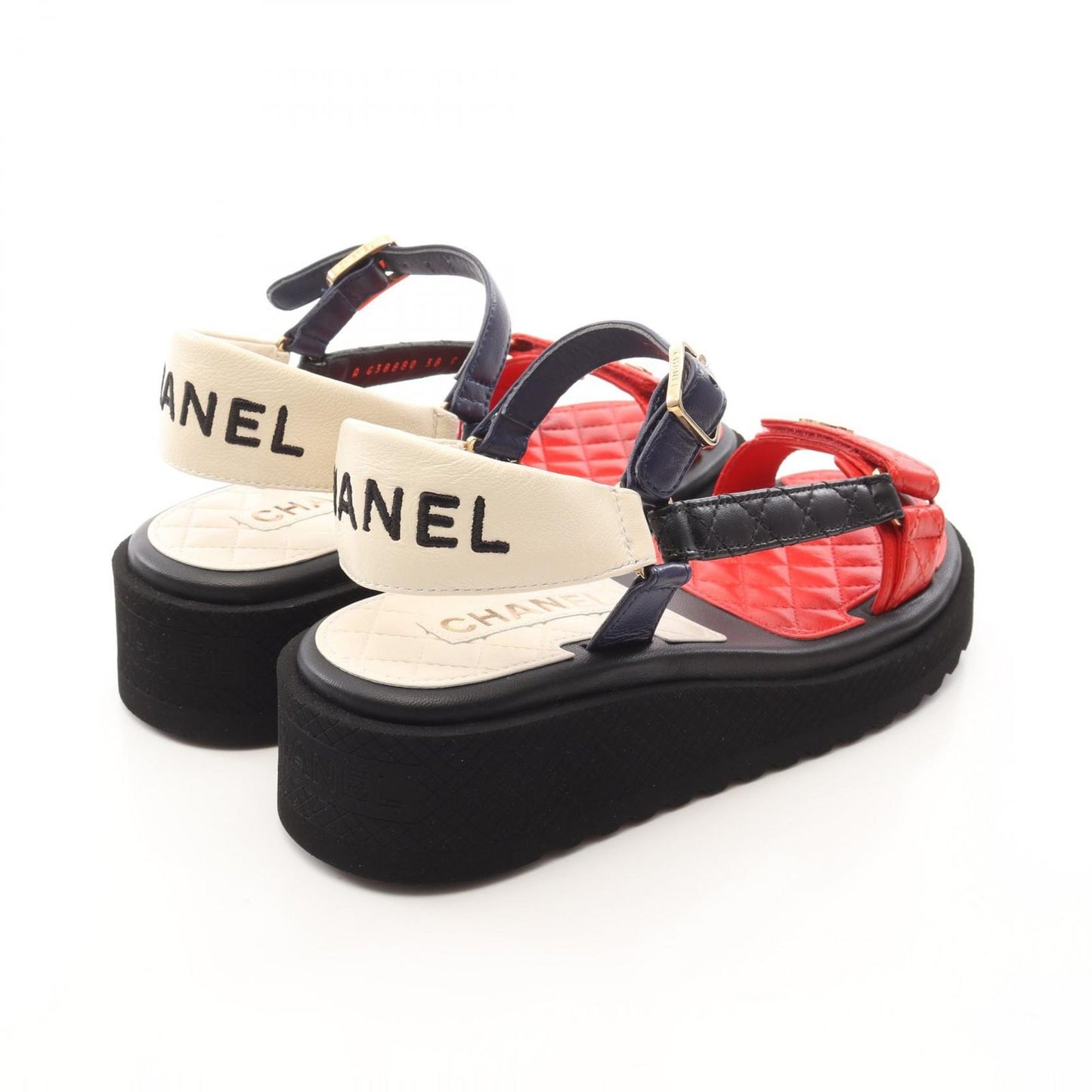 CHANEL Coco Mark Leather Sandals - Unworn Elegance in Black