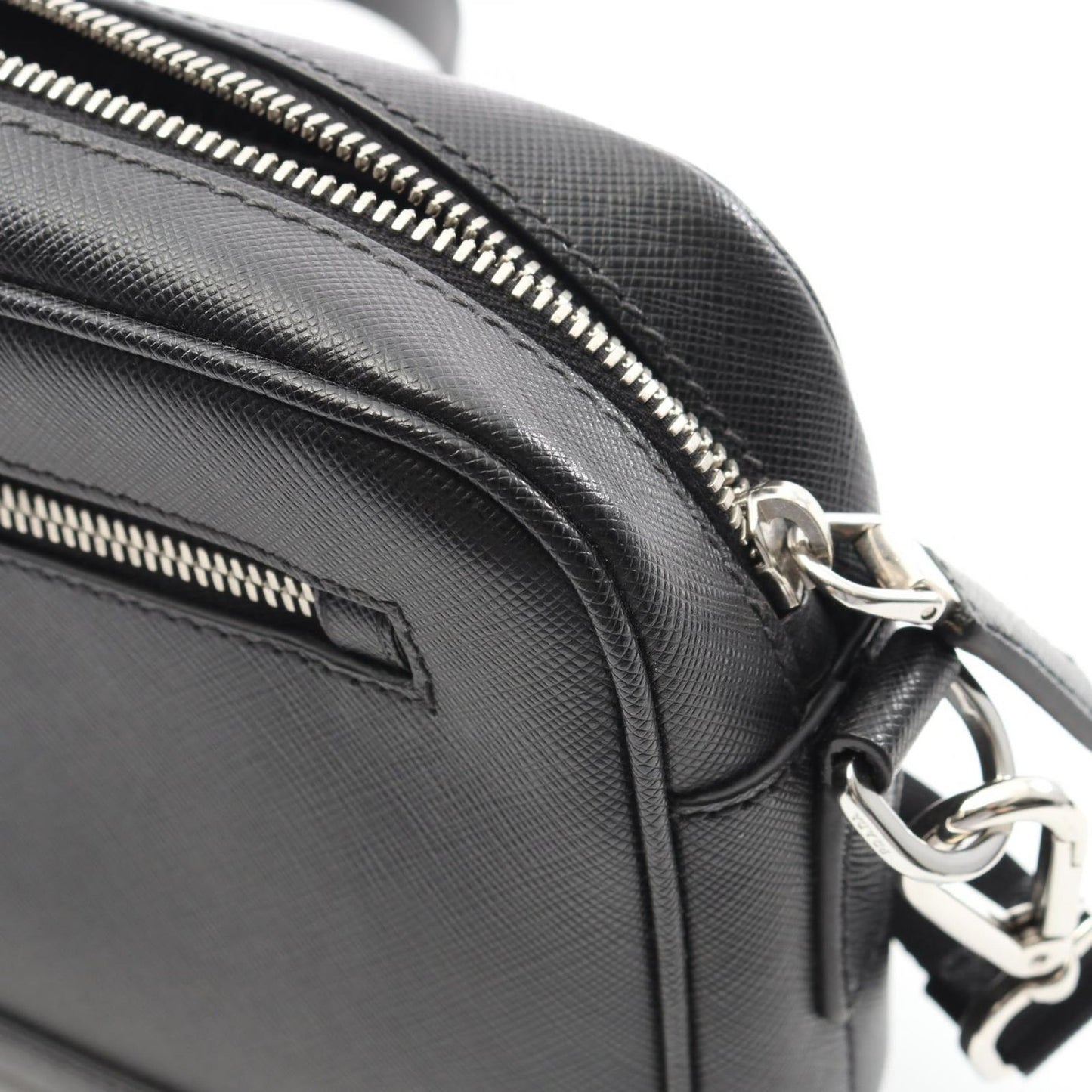 PRADA Saffiano Travel Shoulder Bag - Timeless Black Elegance