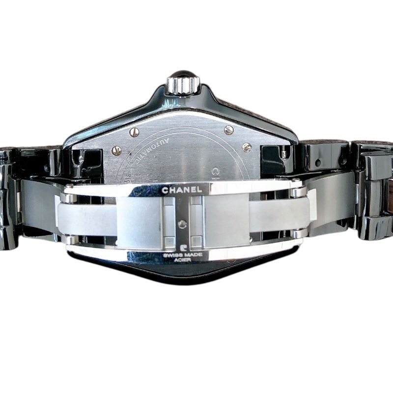 CHANEL J12 38mm Black Ceramic Diamond Men's Watch H1709