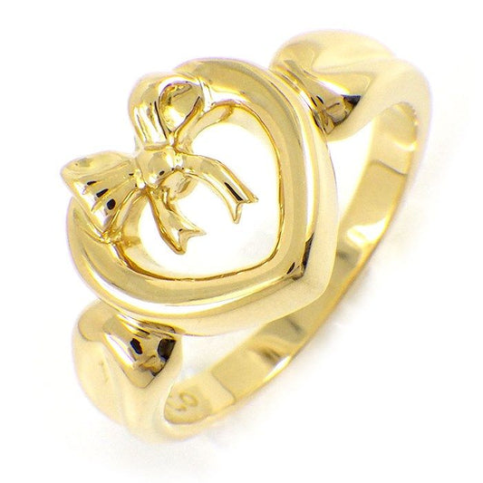 Tiffany & Co. Heart with Bow Ring in 18K Yellow Gold - Size 9