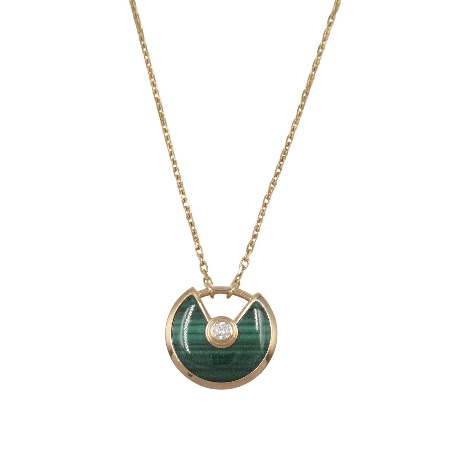 CARTIER Amulet Necklace with Malachite in 18K Pink Gold