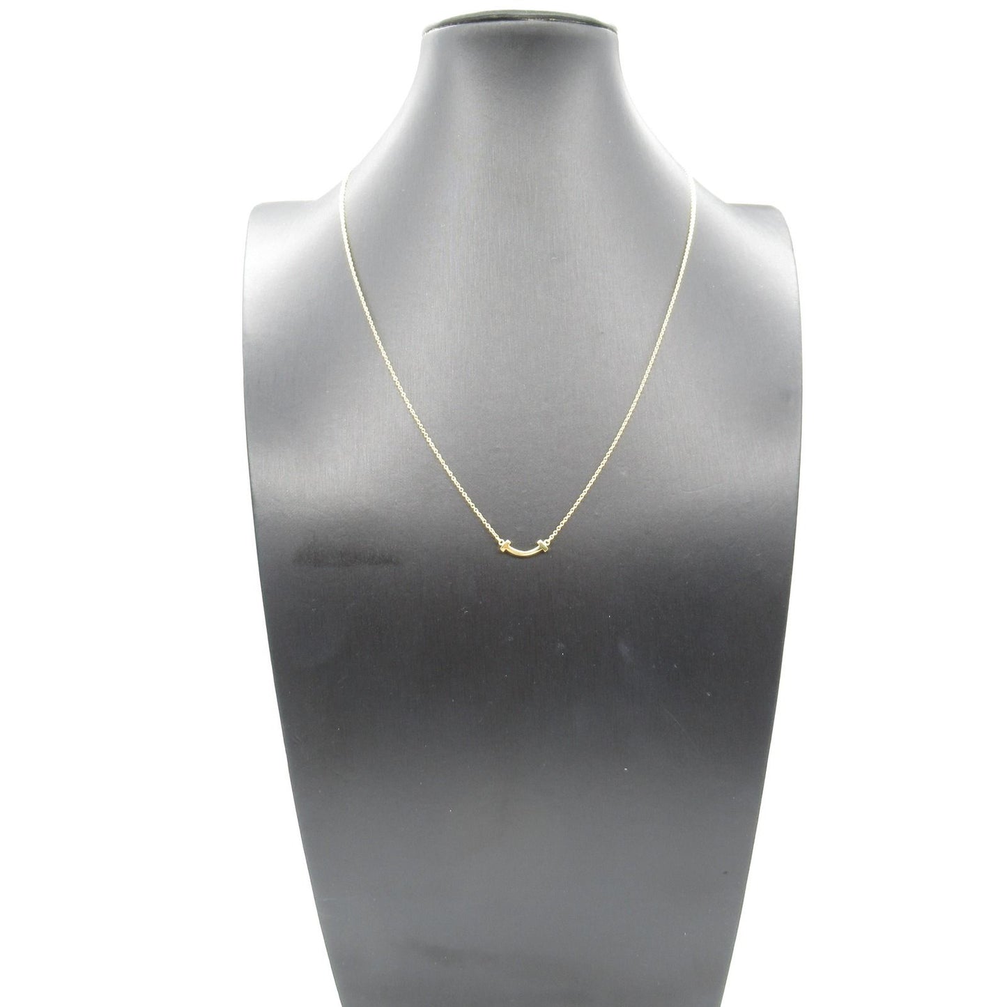 TIFFANY & CO T Smile Mini Necklace in 18K Yellow Gold