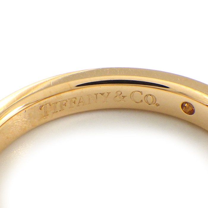 Tiffany & Co. 1pt Diamond Stacking Band Ring in K18 Pink Gold