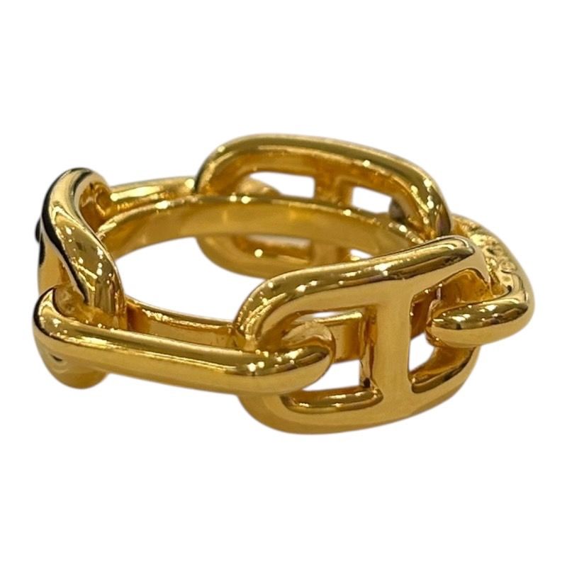 HERMES Rugade Scarf Ring in Gold Metal - Unisex Luxury Accessory