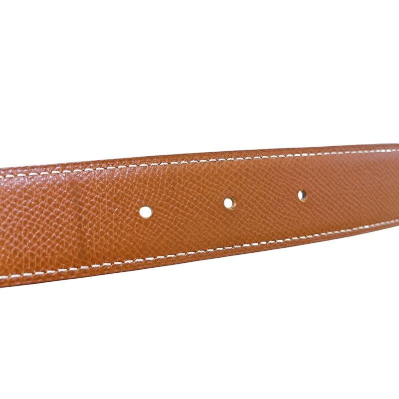 HERMES Mini Constance Belt 65cm Black with Gold Hardware