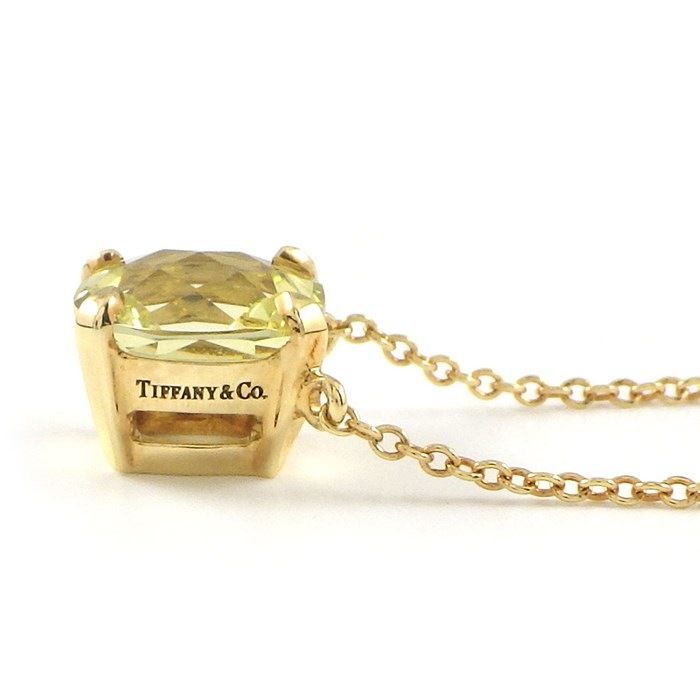 Tiffany & Co. Sparkler Necklace with Cushion Cut Lemon Quartz