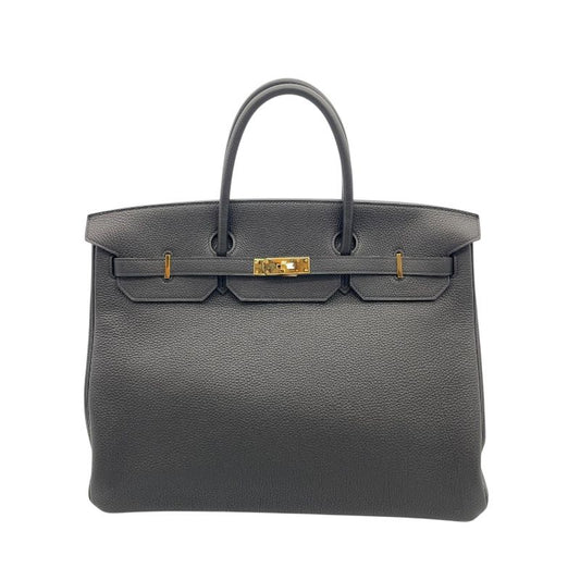 HERMES Birkin 40 Black Togo Handbag with Gold Hardware - Unisex
