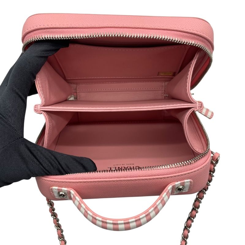 CHANEL CC Fig Leaf Shoulder Bag A93342 - Pink Caviar Skin