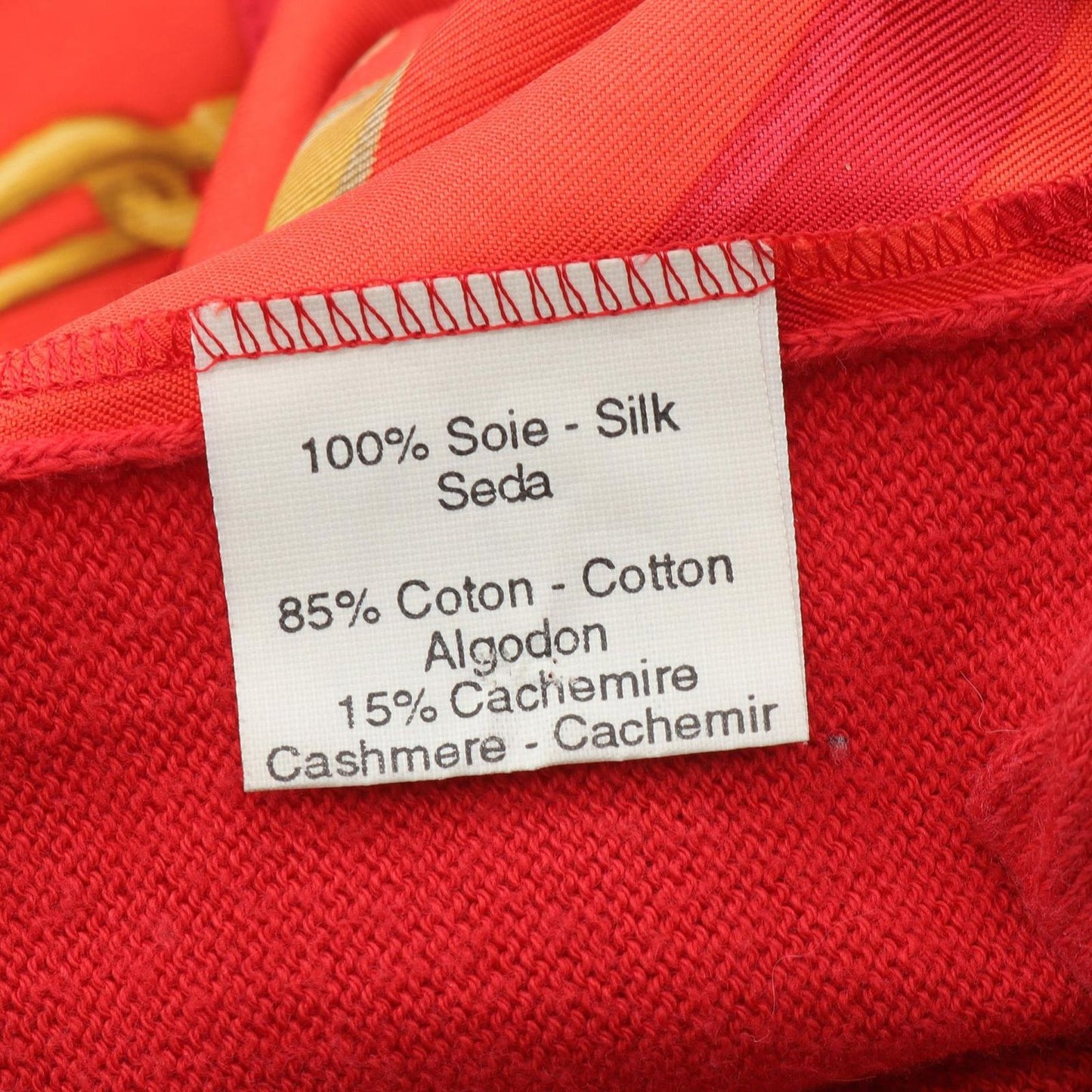 HERMES Brides de Gala Silk Cotton Blouse - Exquisite Red & Multi-Color