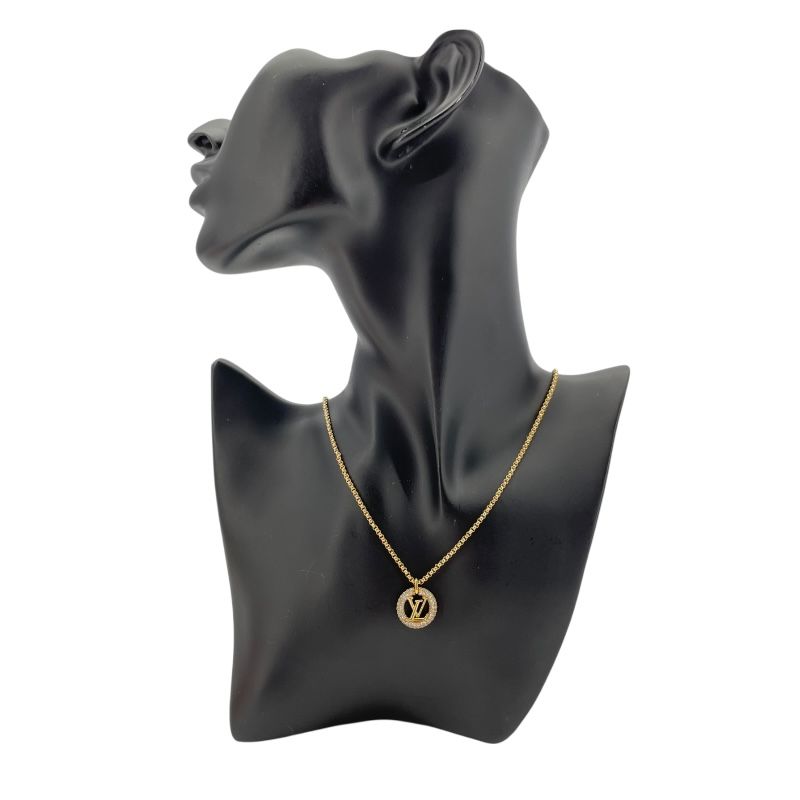 Louis Vuitton Louise by Night Necklace in Gold with Rhinestones
