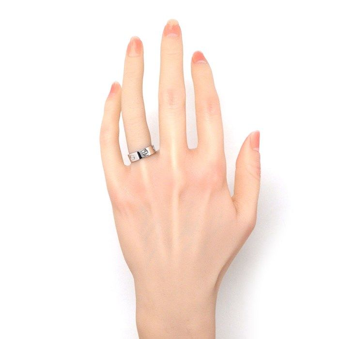 Cartier Love Ring Classic Model MM in K18 White Gold - Size 9