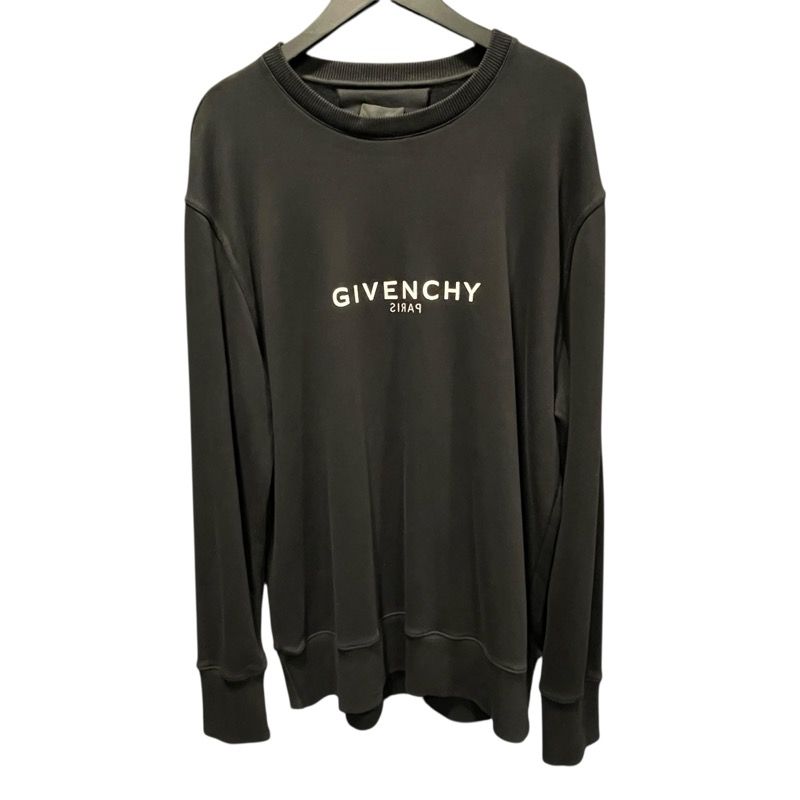 Givenchy Logo Print Sweatshirt in Black Cotton - Men's L