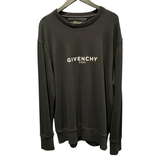 Givenchy Logo Print Sweatshirt in Black Cotton - Men's L