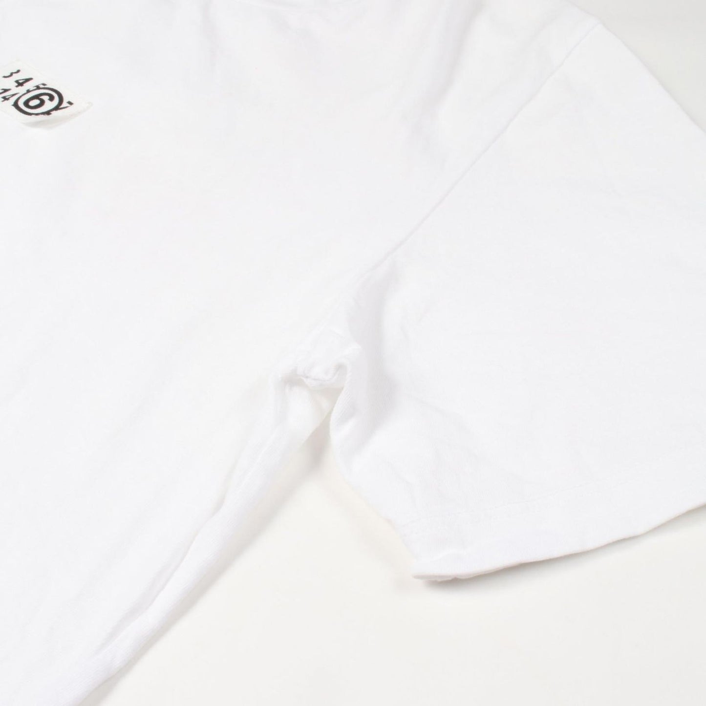 MM6 Numeric Signature White Cotton T-Shirt - Unisex