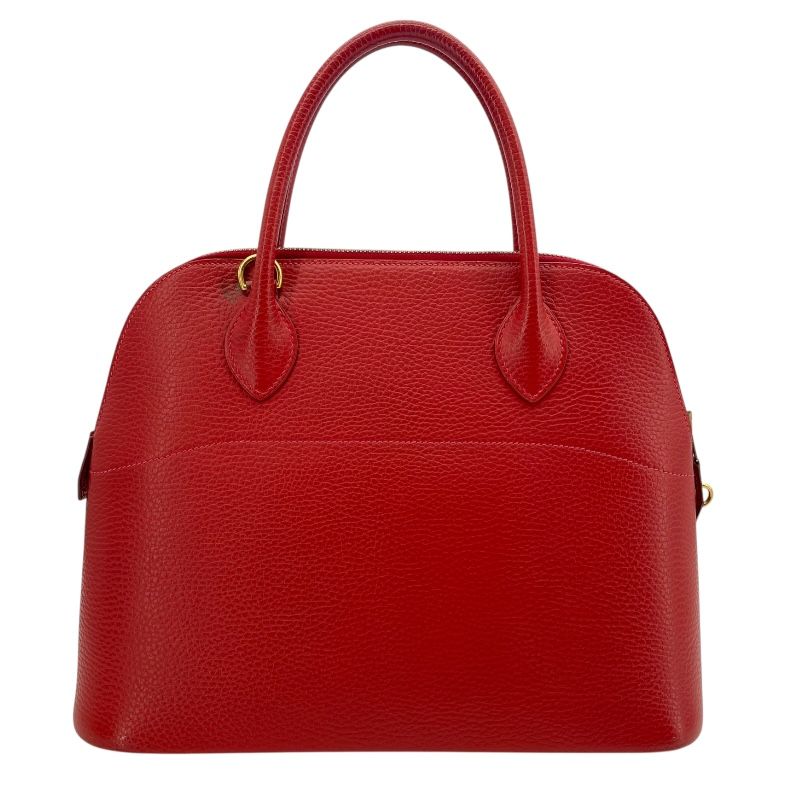HERMES Bolide 31 in Rouge Vif with Gold Hardware - Timeless Elegance