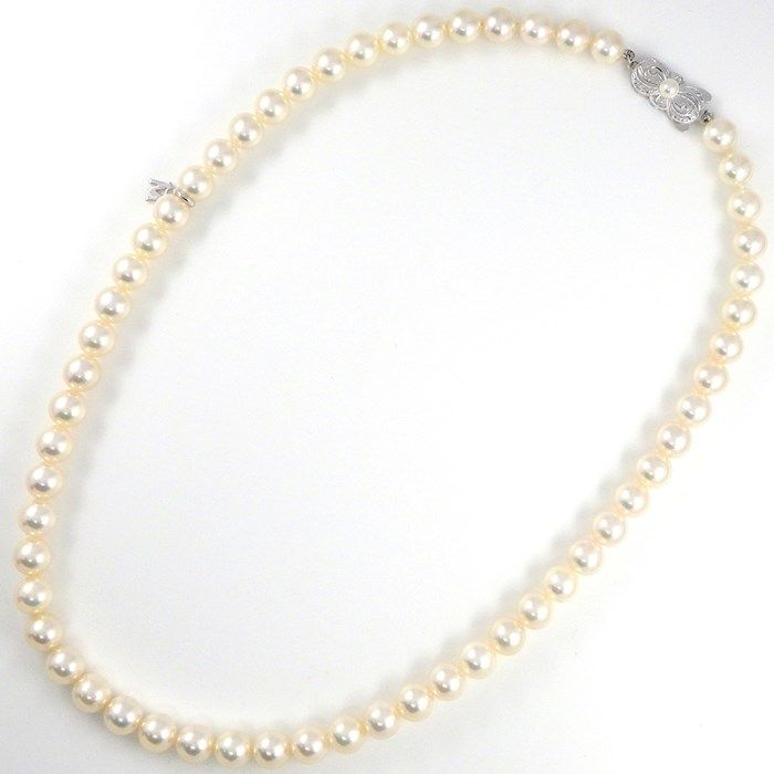 MIKIMOTO M Charm Akoya Pearl Necklace - Exquisite Craftsmanship