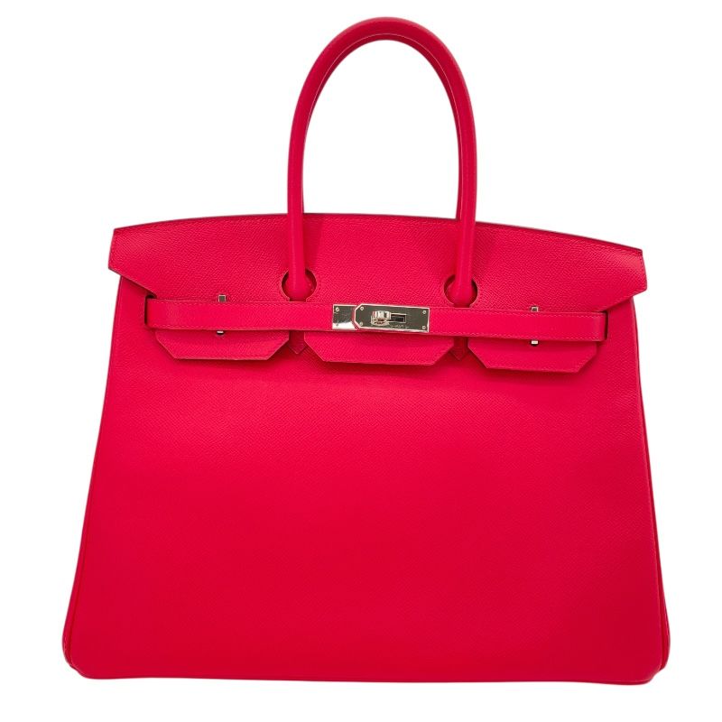 HERMES Birkin 35 D Stamp Rose Extreme with Silver Hardware