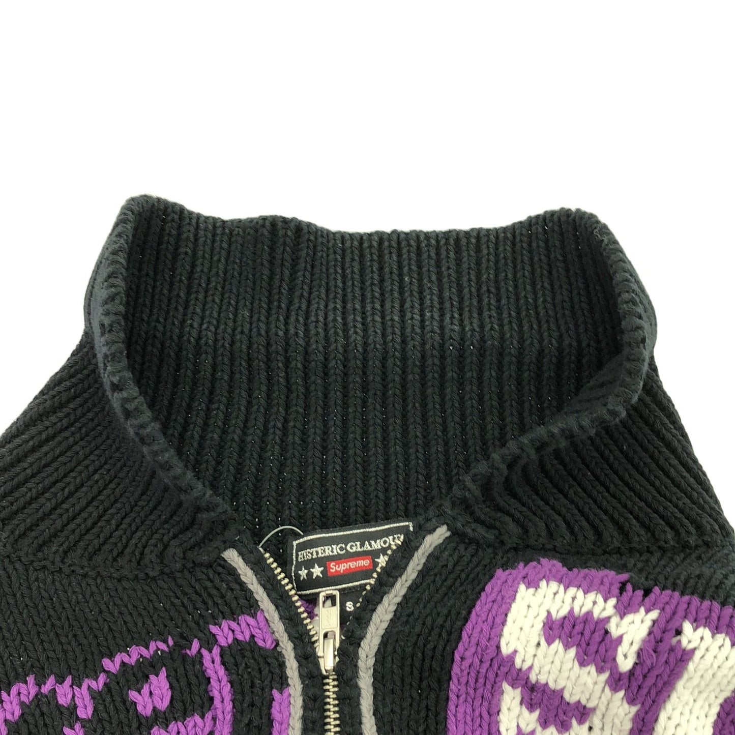 Supreme Black Cotton Knit Sweater - Exclusive Craftsmanship