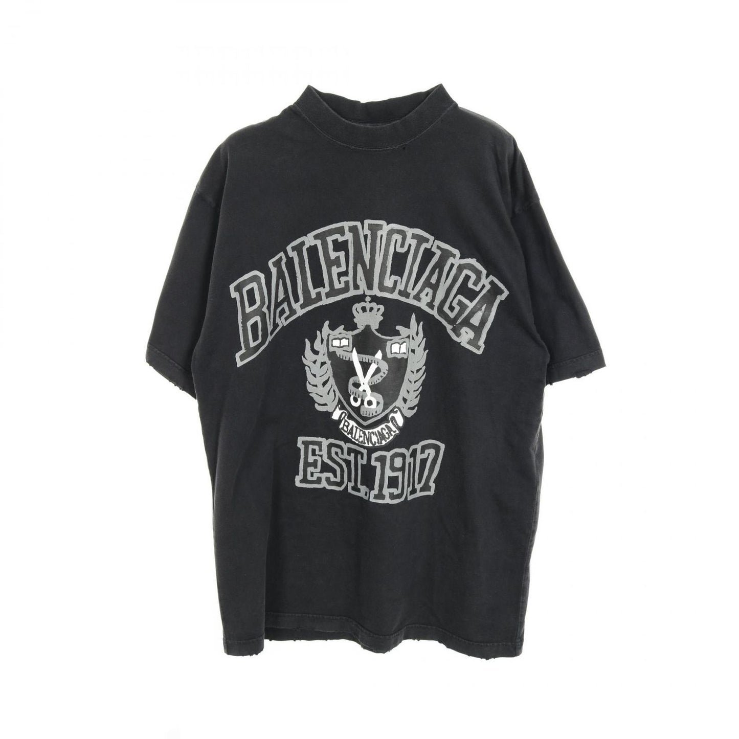 BALENCIAGA College Logo Cotton Tee - Black XS