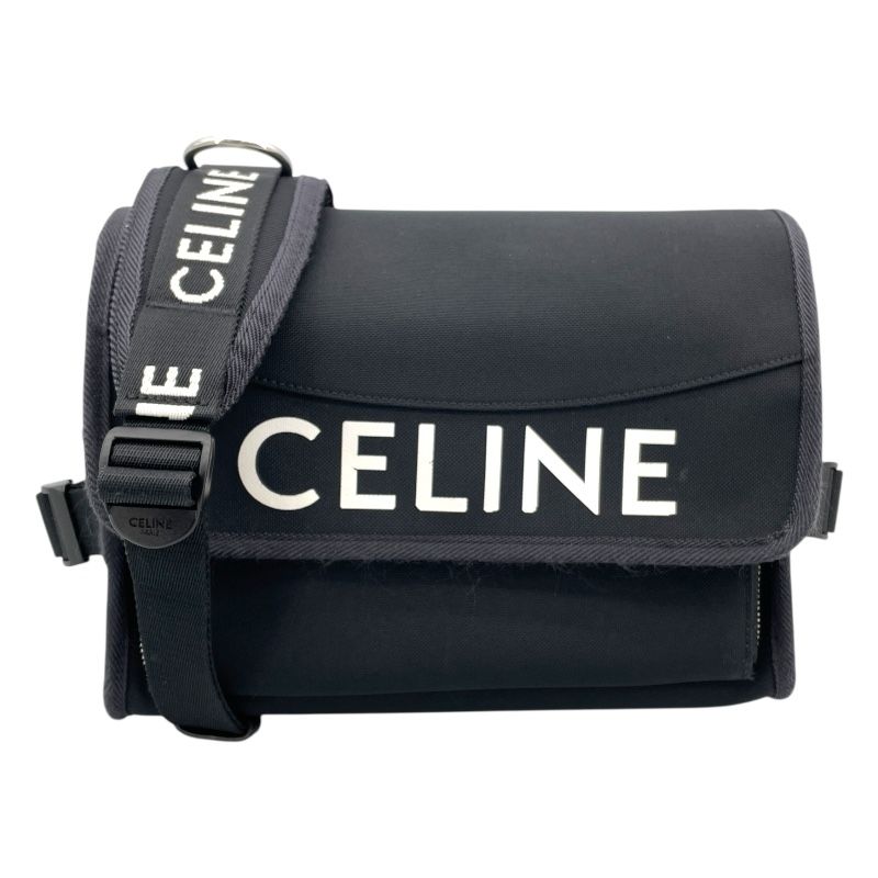CELINE Trekking Messenger Bag in Black Canvas - Unisex Luxury