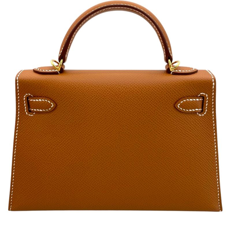 HERMES Mini Kelly Shoulder Bag - Gold with Gold Hardware