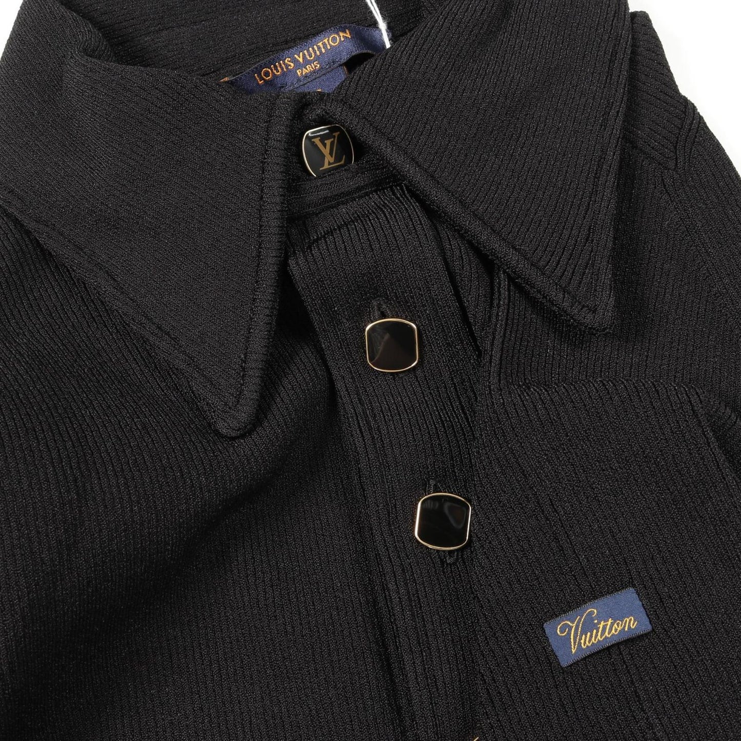 LOUIS VUITTON Black Rayon Knit Sweater - Timeless Elegance