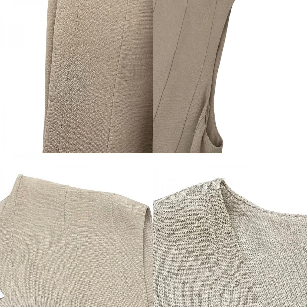 HERMES Silk Sleeveless Dress in Beige - Timeless Elegance