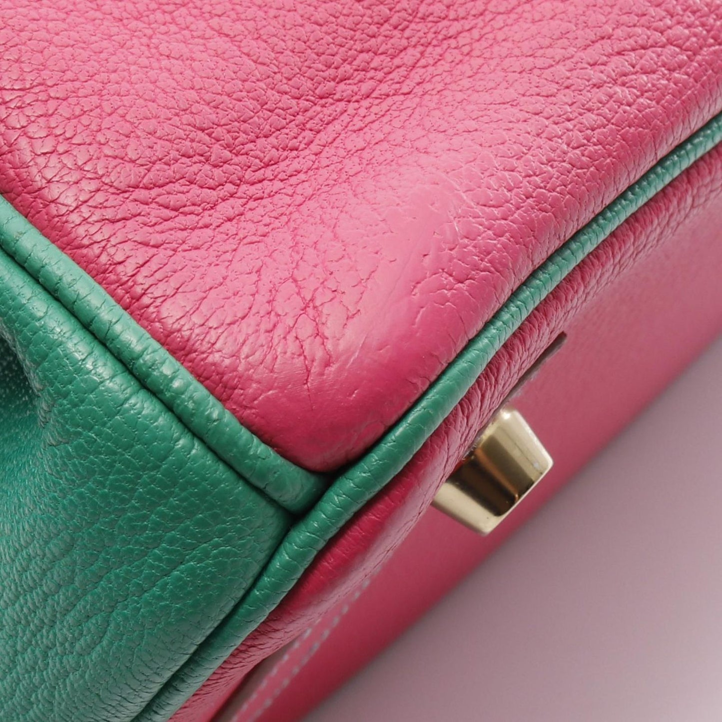 HERMES Birkin 30 Handbag in Shocking Pink, Lime & Mint