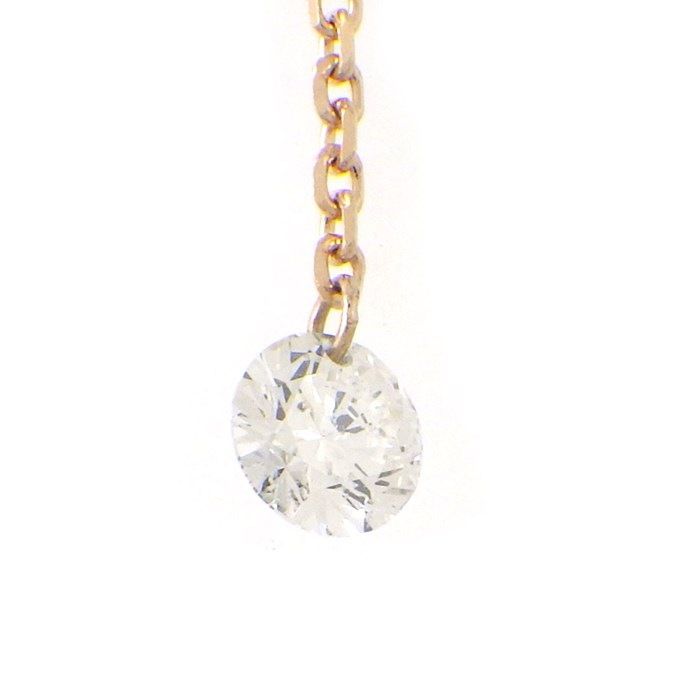 Elegant K18PG Diamond Drop Earrings - 0.11ct & 0.14ct