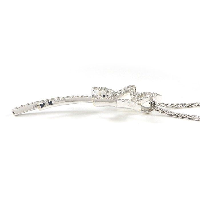 Starlit Diamond Necklace in K18 White Gold - 0.80ct