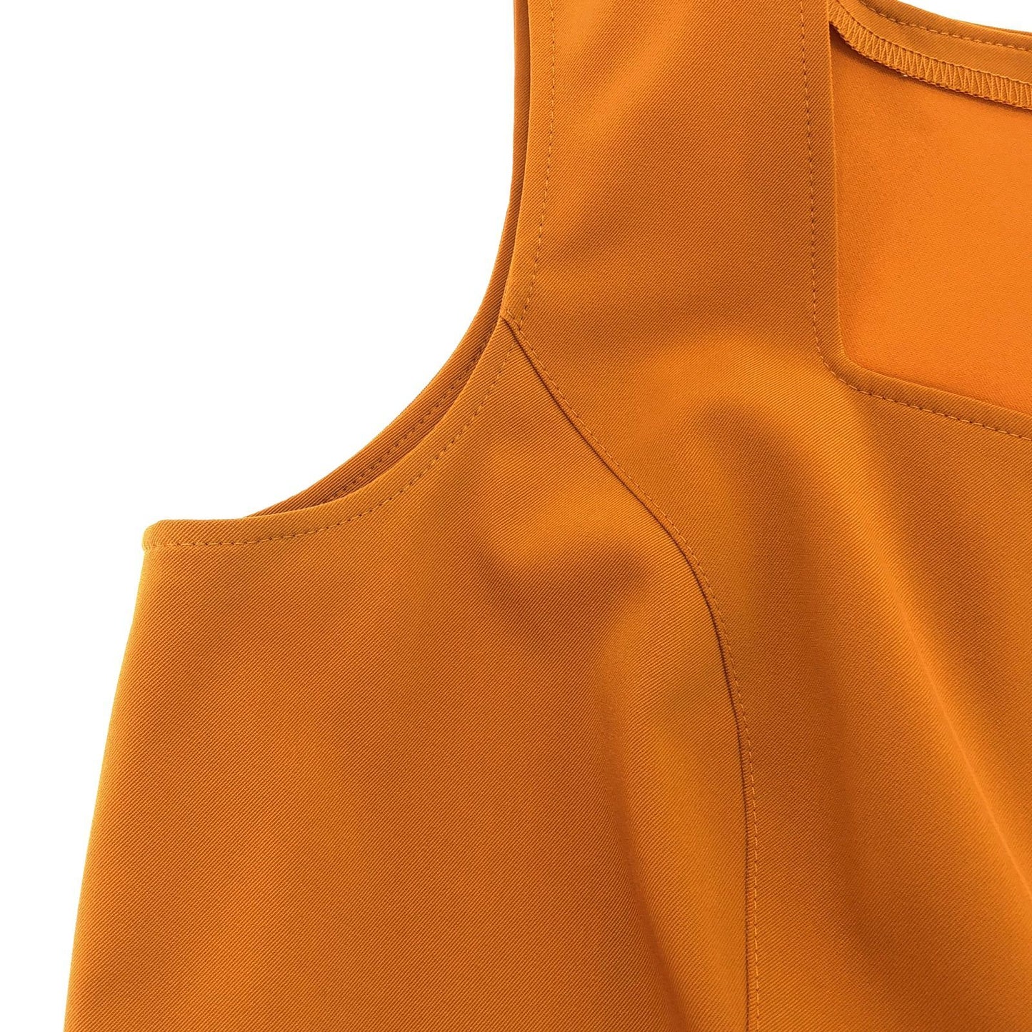 FOXEY NEW YORK Elegant Orange Sleeveless Dress - Size 42