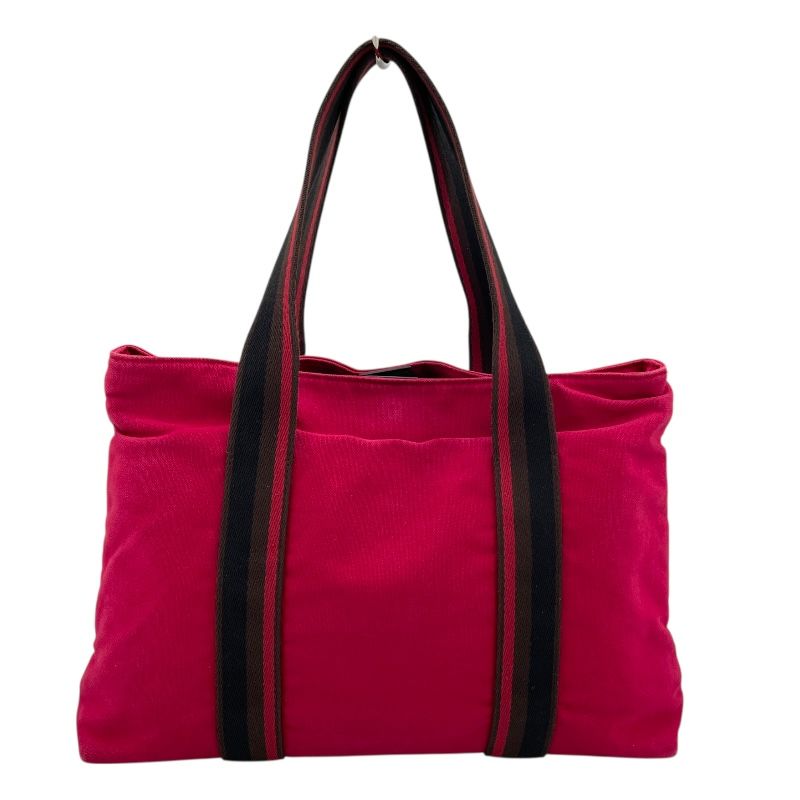HERMES Troca Horizontal MM Wine Red Tote Bag with Silver Hardware