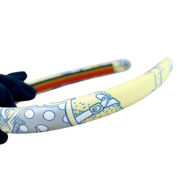 HERMES Elsa Headband in Yellow Silk - Exquisite Luxury Accessory
