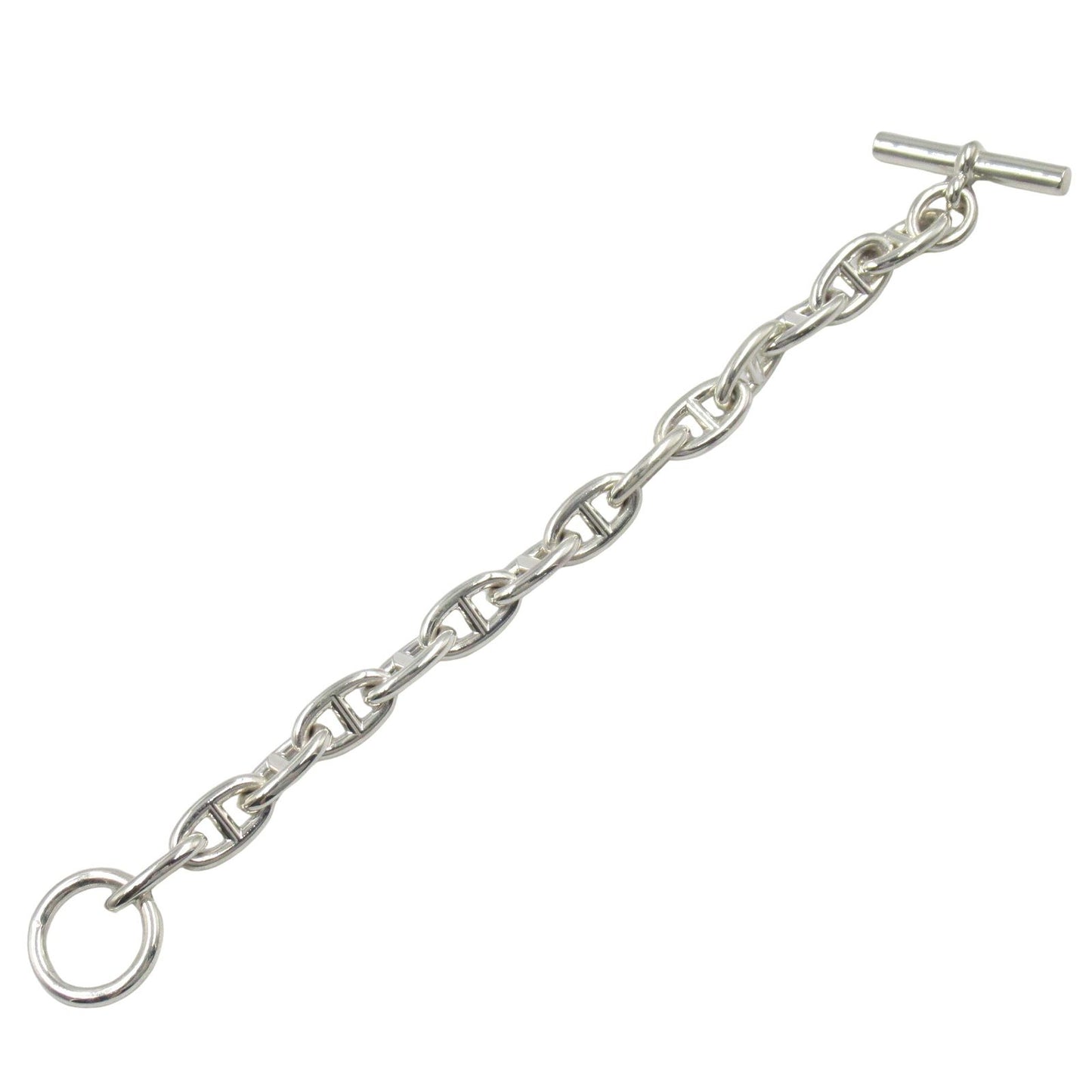 HERMES Silver 925 Chaine d'Ancre GM Bracelet - 19cm