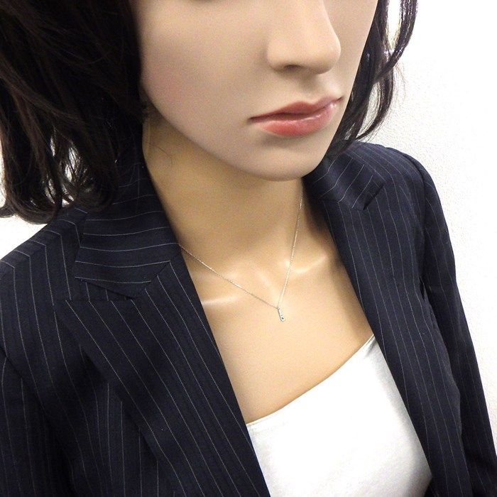 Exquisite Diamond & Blue Topaz Triangle Necklace in Platinum