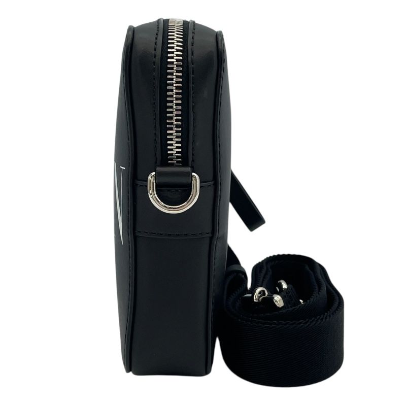 Valentino VLTN Logo Shoulder Bag in Black Leather - Unisex