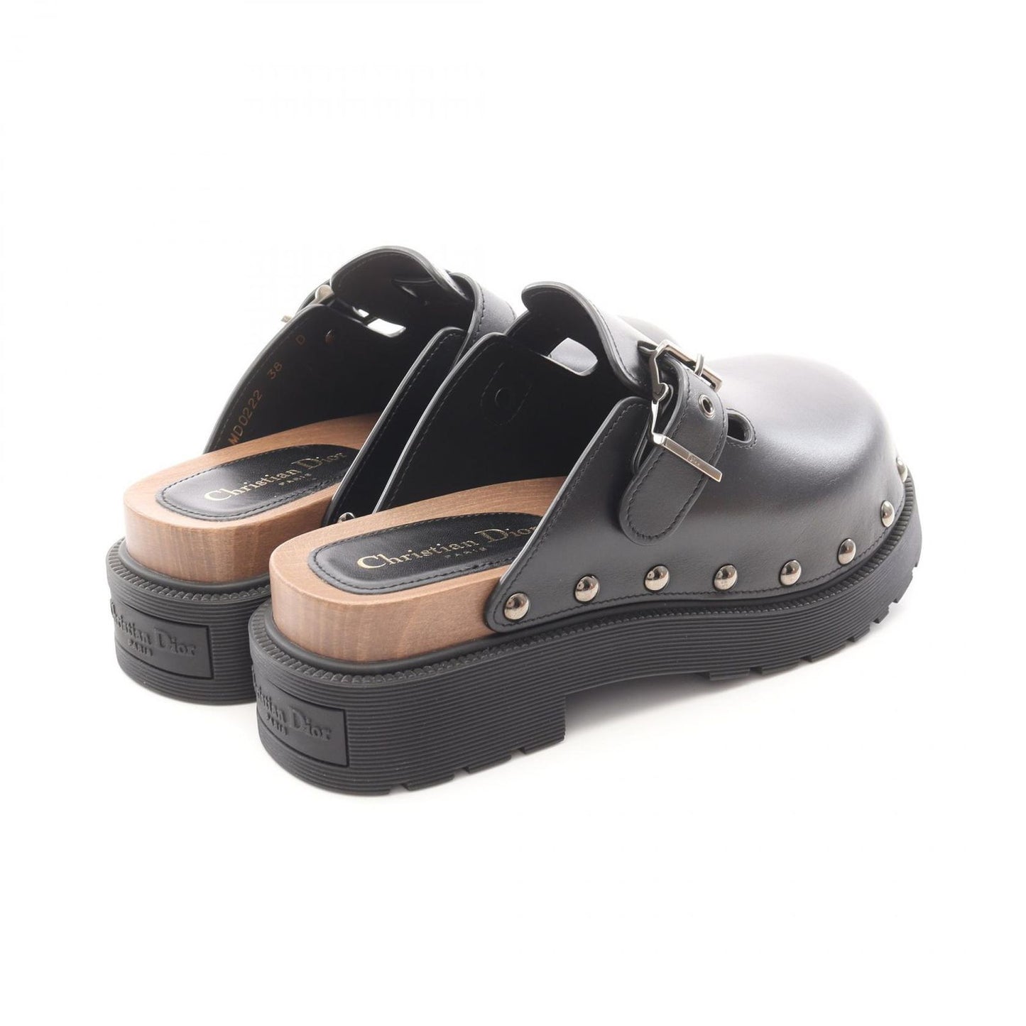 Dior Quake Clog Sandals in Black Leather - Size 38