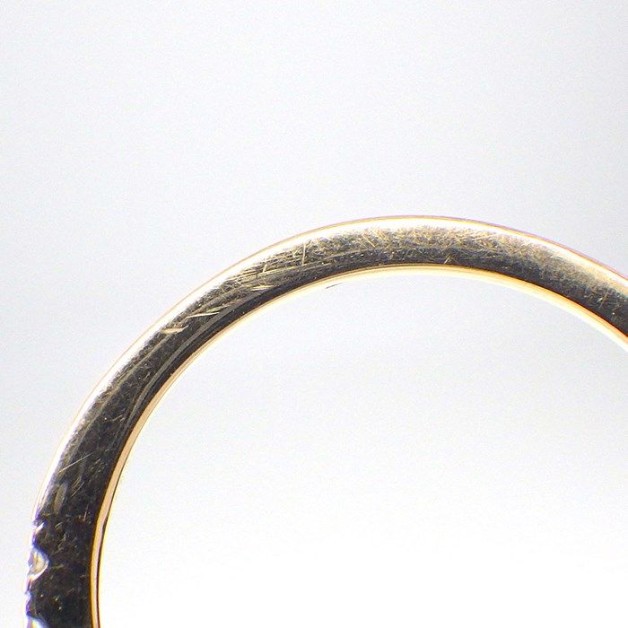 Ponte Vecchio Heart Half-Circle Pink Gold Diamond Pinky Ring