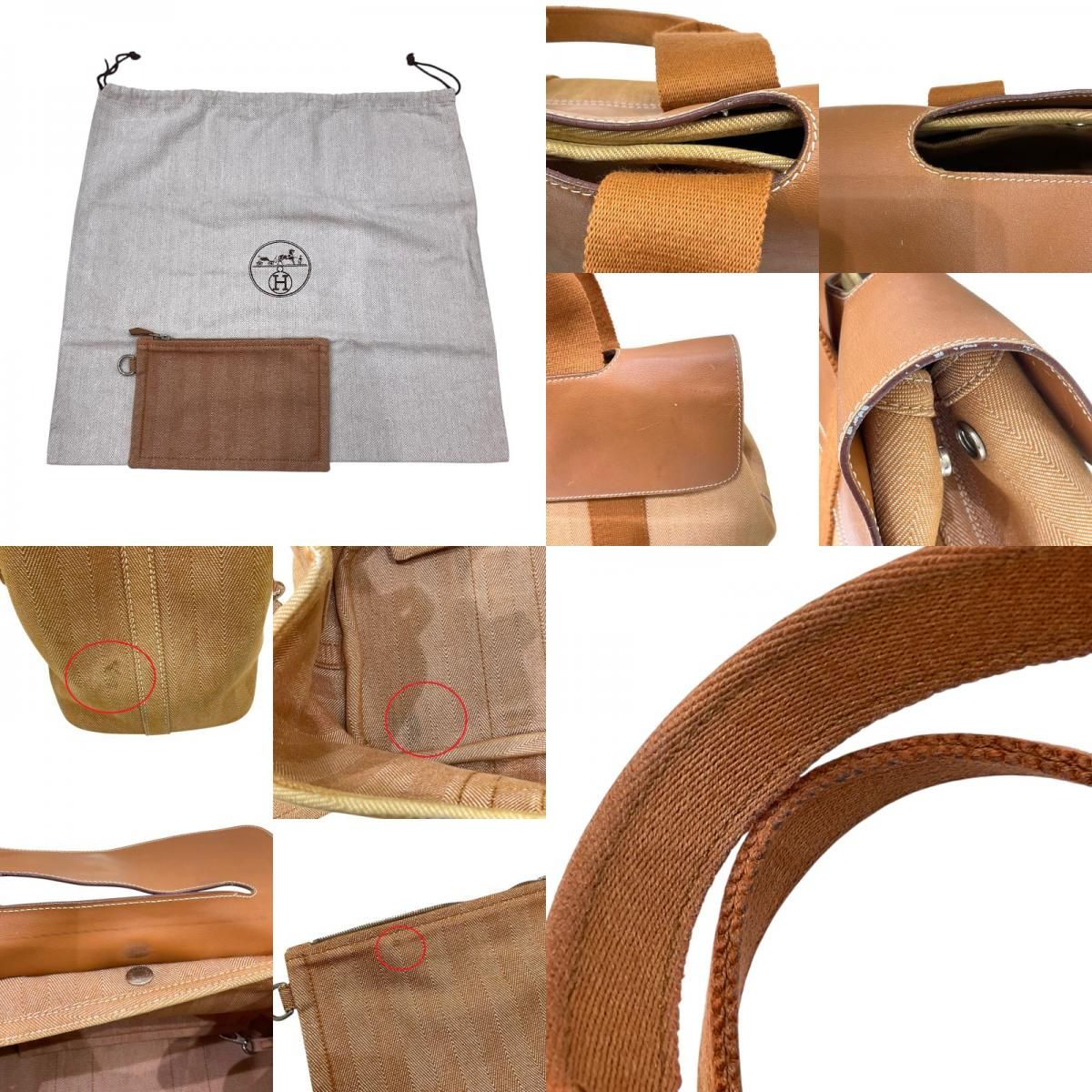 HERMES Valparaiso PM Handbag in Gold with Silver Hardware