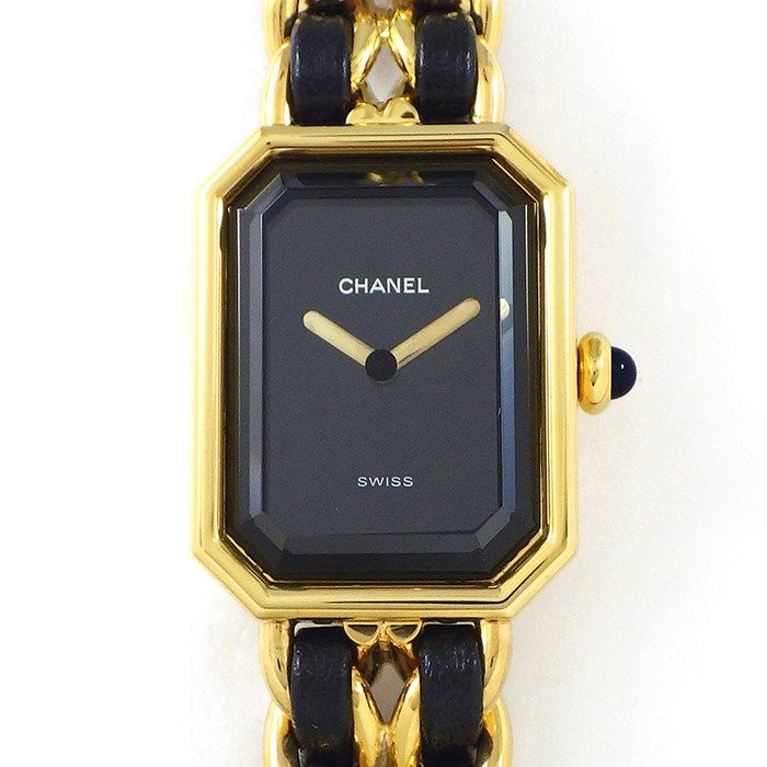 Chanel Premiere M H0001 Octagonal Black Dial Quartz Watch