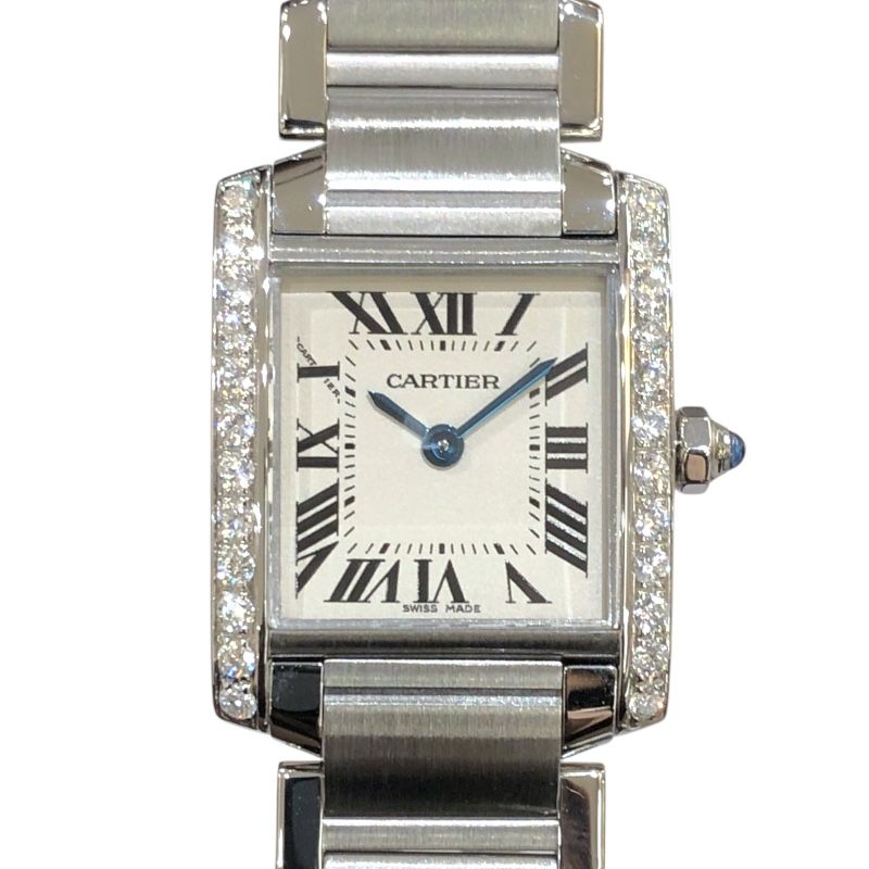 Cartier Tank Française SM W4TA0008 - Exquisite Silver Ladies Watch