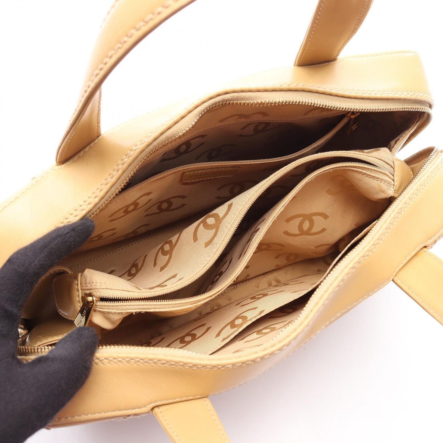 CHANEL Wild Stitch Tote Bag in Beige Leather - Timeless Elegance