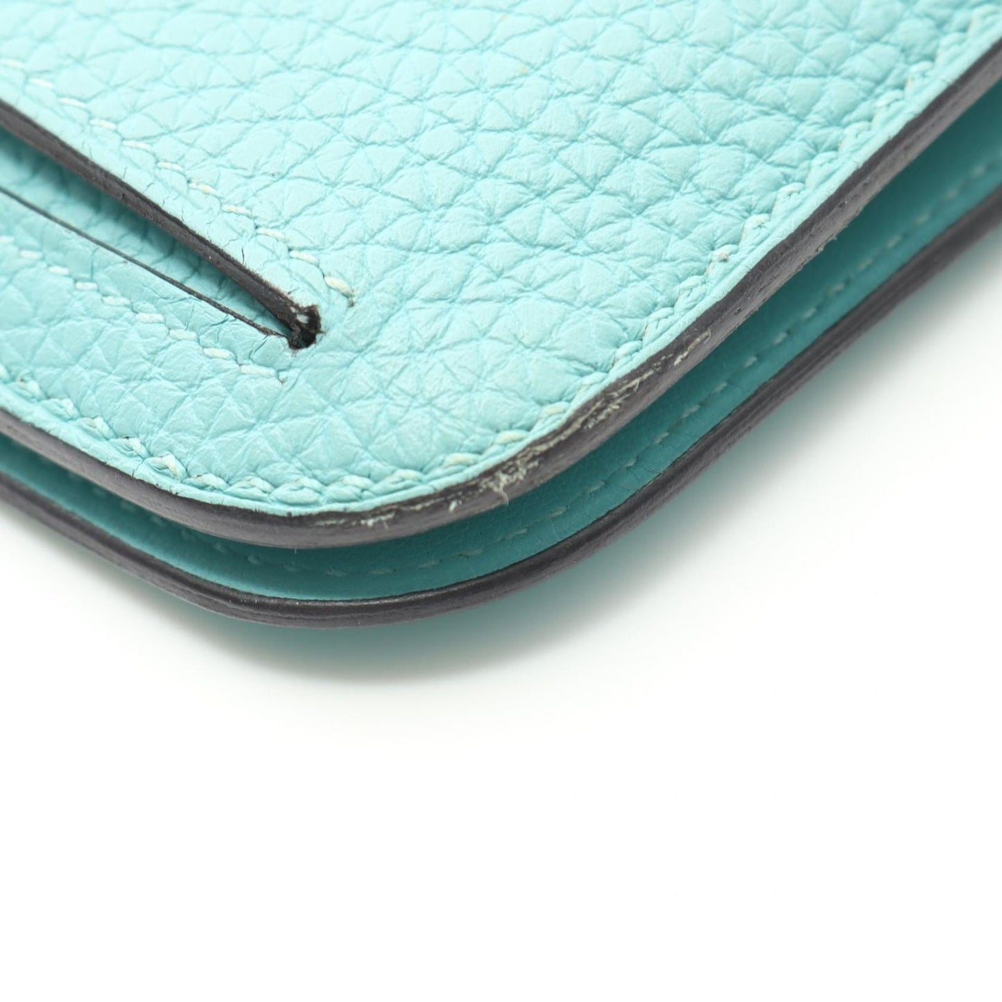 HERMES Dogon Long Wallet in Blue Atoll - Exquisite Craftsmanship