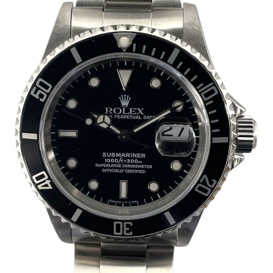 ROLEX Submariner 16610 Black SS Men's Watch - Timeless Elegance