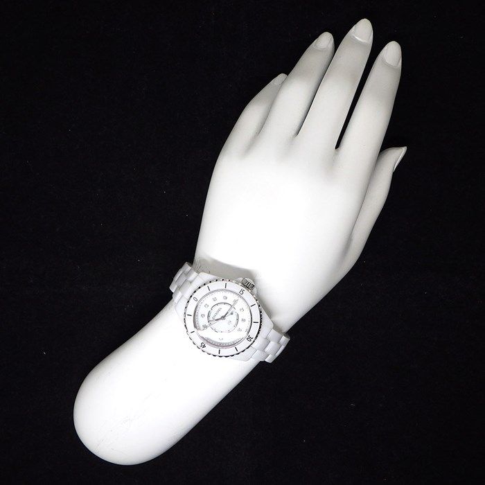 Chanel J12 H5703 Diamond Index White Dial Ceramic Watch