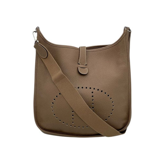 HERMES Evelyne 3GM in Etoupe with Silver Hardware - Timeless Elegance