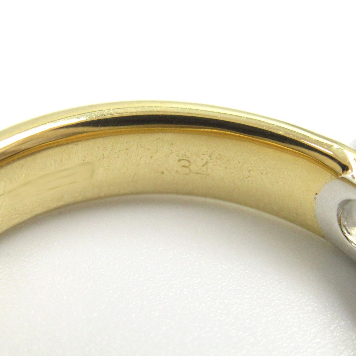 TIFFANY & CO 18K Yellow Gold & Platinum Solitaire Ring - Size 9